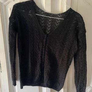 Sezane lace knit reversible sweater